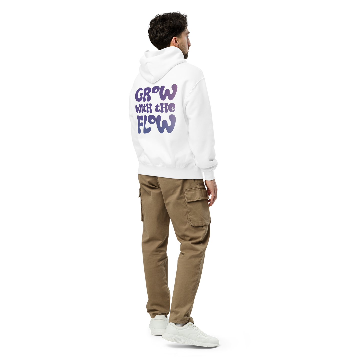 Grow with the Flow Back Design Oversized Hoodie