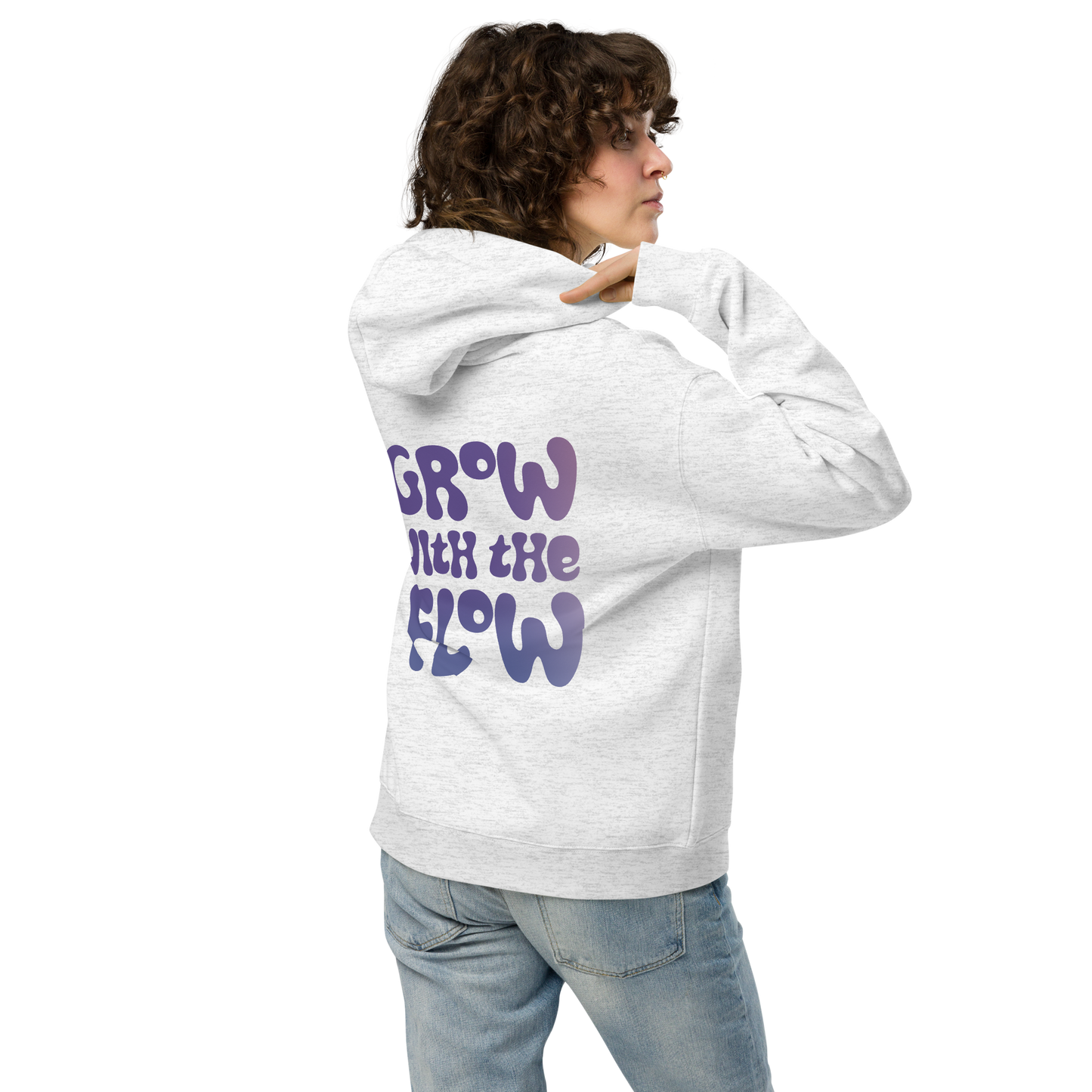 Grow with the Flow Back Design Oversized Hoodie