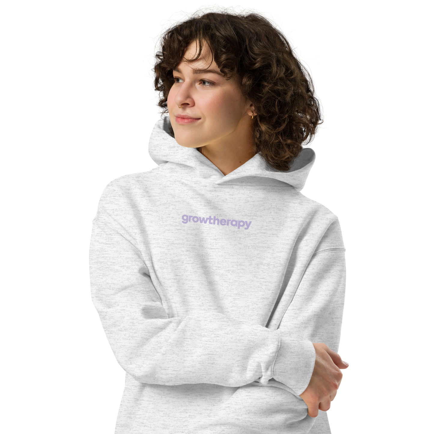 Grow with the Flow Back Design Oversized Hoodie