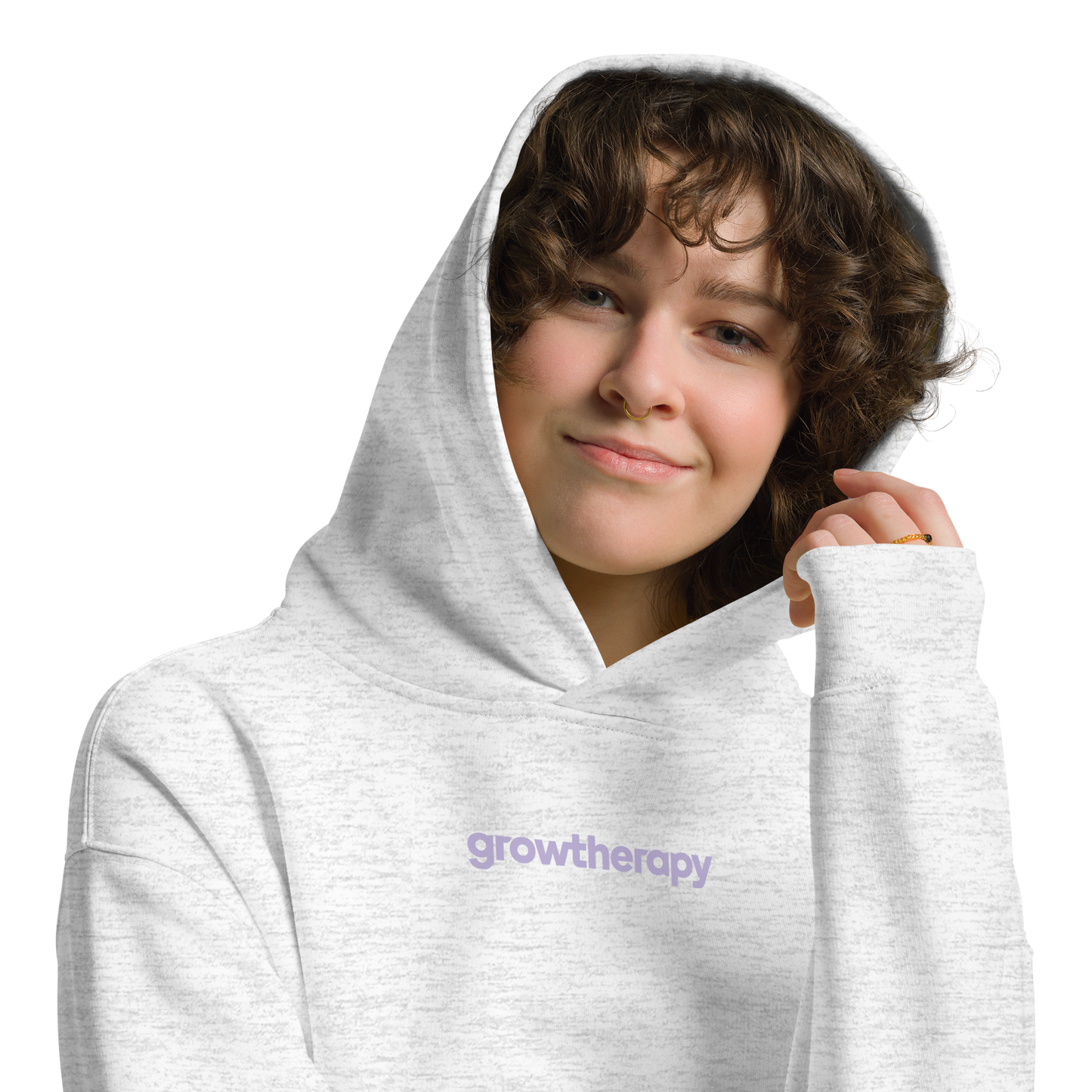 Grow with the Flow Back Design Oversized Hoodie